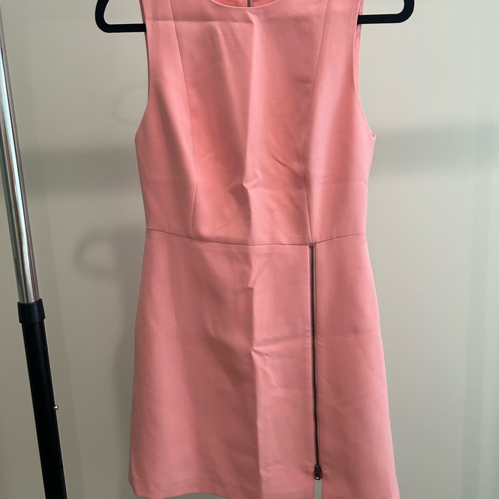 Short Alice and Olivia sherbet colored dress
